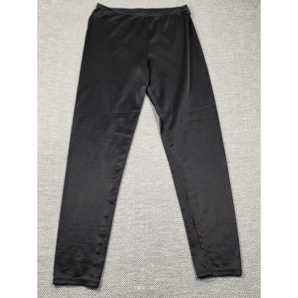 Cuddl Duds Chill Chasers Legging Womens Small Black Cotton Blend Base Layer Slim